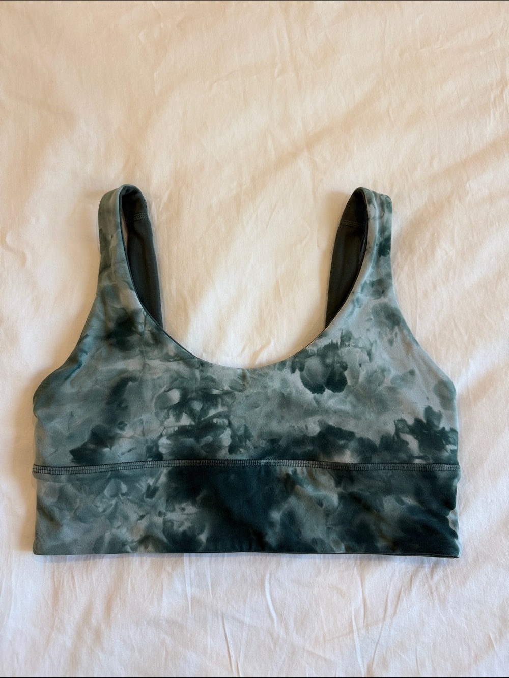 lululemon athletica Green Tie-Dye Scoop Sports Bra